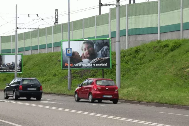 Nádražní, České Budějovice, České Budějovic, Billboard