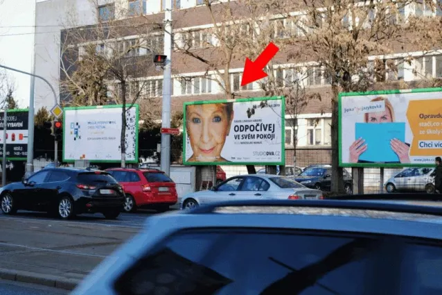 Olšanská, Praha 3, Praha 03, Billboard