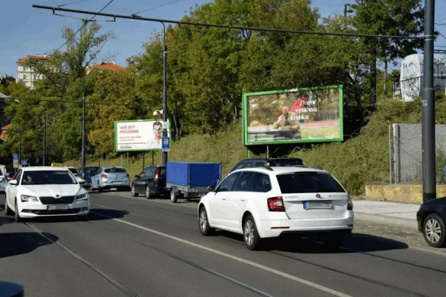 Bělehradská, Praha 2, Praha 02, Billboard