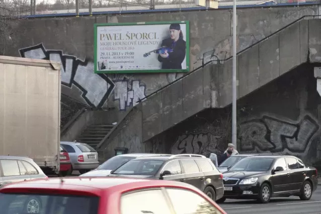 K Žižkovu, Praha 9, Praha, Billboard