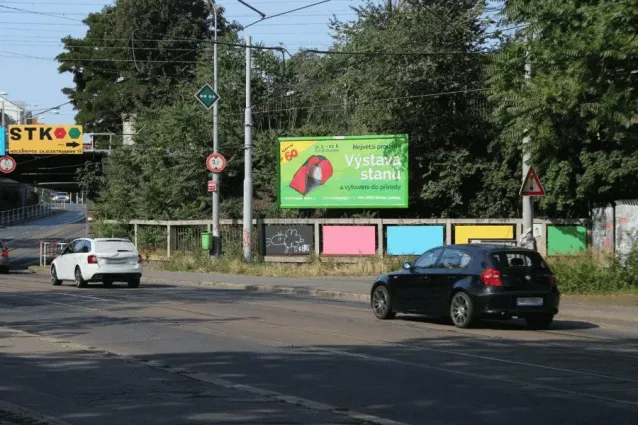 Partyzánská, Praha 7, Praha, Billboard