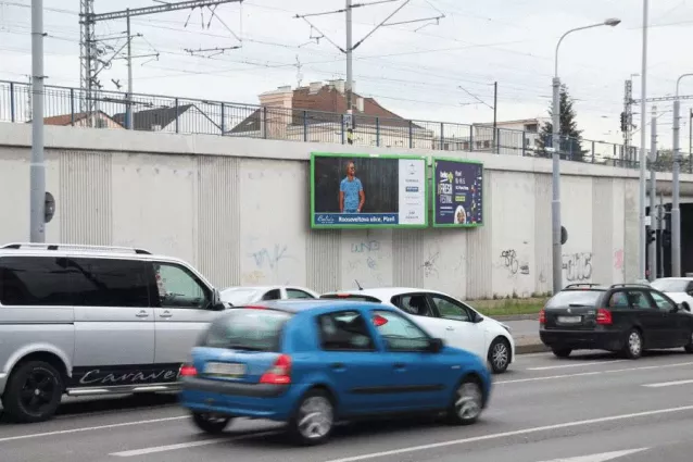 U Trati/Doudlevecká, Plzeň, Plzeň-město, Billboard