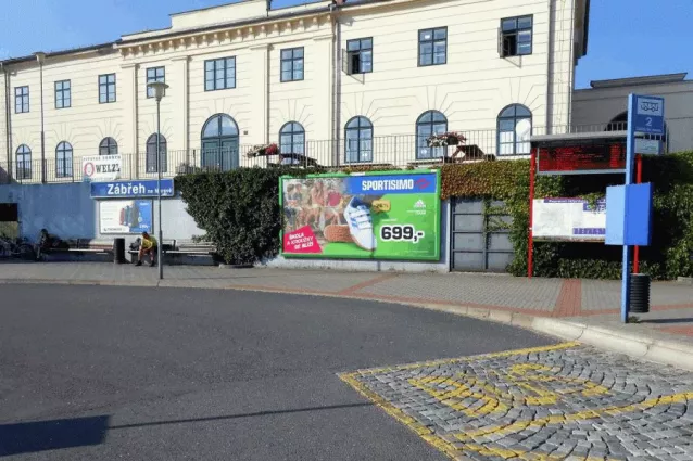 U nádraží, Zábřeh na Moravě, Šumperk, Billboard