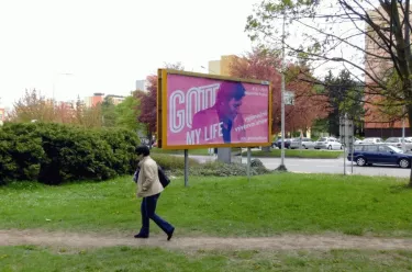 Komenského ALBERT, Boskovice, Blansko, billboard