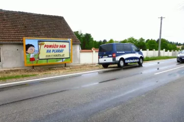Halámky hranice E49, I/24,Halámky, Jindřichův Hradec, billboard