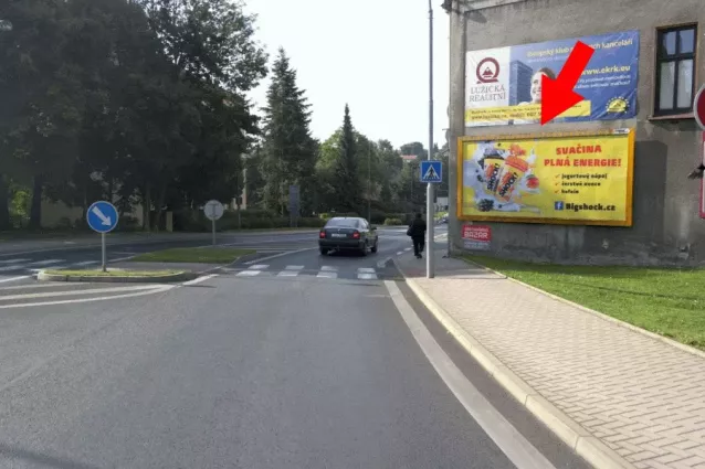 Komenského, Rumburk, Děčín, billboard