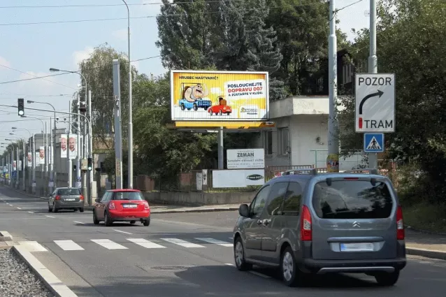 Plzeňská /Bucharova, Praha 5, Praha 05, billboard prizma