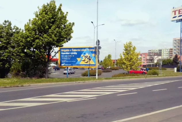 Husova TESCO, Žatec, Louny, billboard
