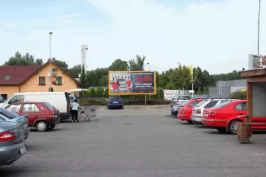 Vodárenská TESCO, Mělník, Mělník, billboard
