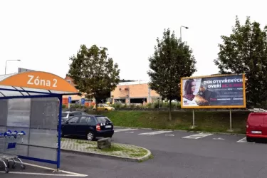 Pražská TESCO, Cheb, Cheb, billboard