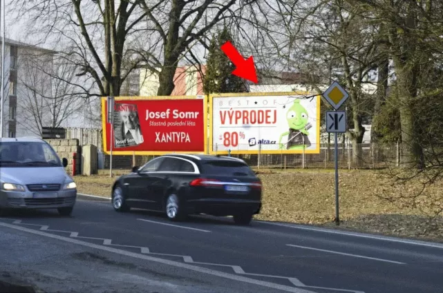 Fügnerova I/13, Frýdlant, Liberec, billboard