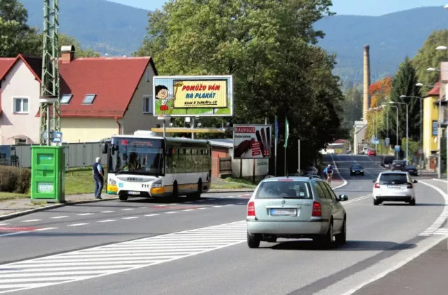 Vratislavická LIDL, Liberec, Liberec, billboard prizma