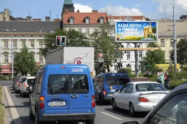 Palackého nám.OC PLAZA I/20, Plzeň, Plzeň, billboard prizma