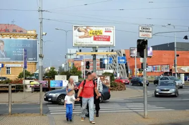 Palackého nám.OC PLAZA I/27, Plzeň, Plzeň, billboard prizma