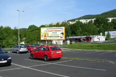 Revoluční TESCO, Krupka, Teplice, billboard