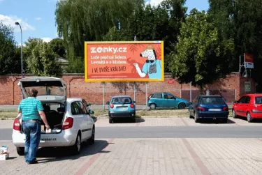 Alešova TESCO, Dvůr Králové nad Labem, Trutnov, billboard