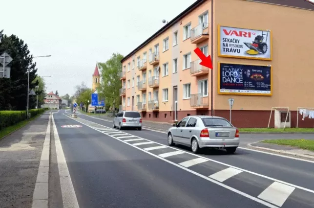 Pražská, Lubenec, Louny, billboard