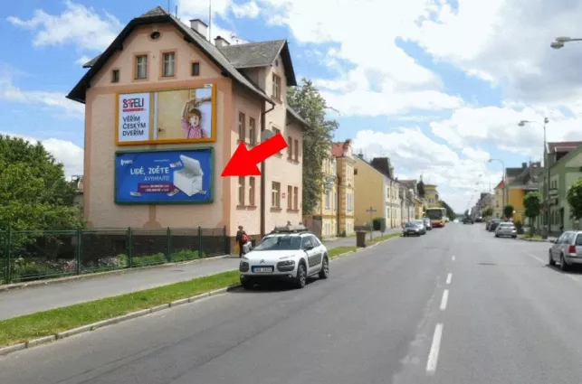Americká LIDL, Františkovy Lázně, Cheb, billboard