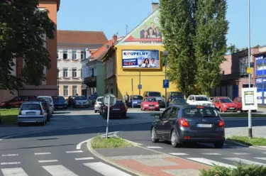 Růžové nám. /Kostelní, Sokolov, Sokolov, billboard