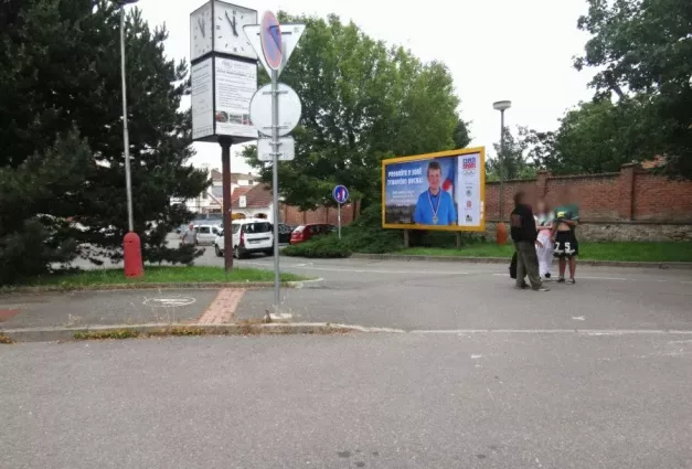 Růžová nádr.BUS, Milevsko, Písek, billboard