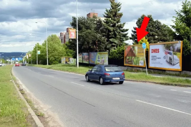 Studentská /Žlutická E49,I/20, Plzeň, Plzeň, billboard