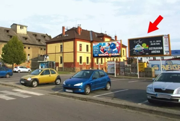 Opavská /Čs.armády BILLA I/56, Hlučín, Opava, billboard