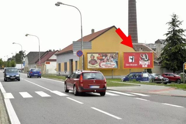 Tyršova BILLA, Moravské Budějovice, Třebíč, billboard
