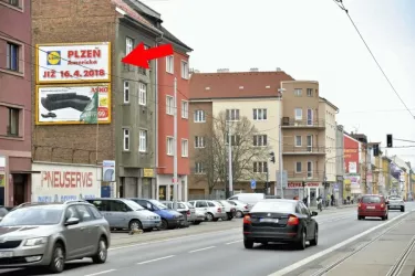 Slovanská /Liliová I/20, Plzeň, Plzeň, billboard