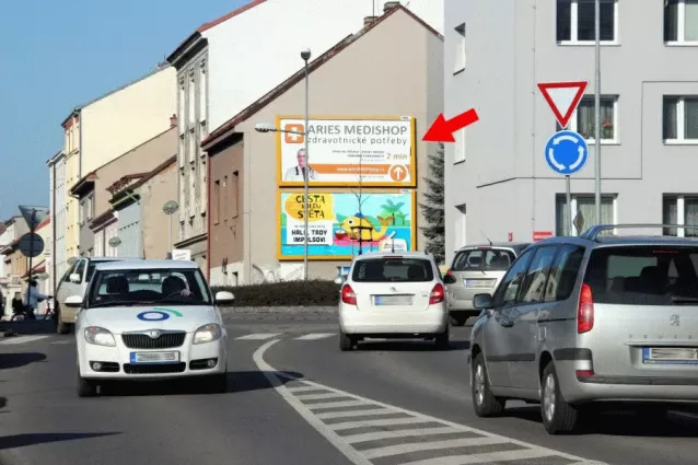 Husova BILLA, Jičín, Jičín, billboard
