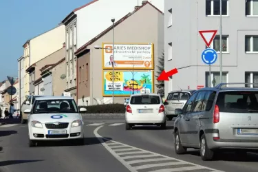 Husova BILLA, Jičín, Jičín, billboard