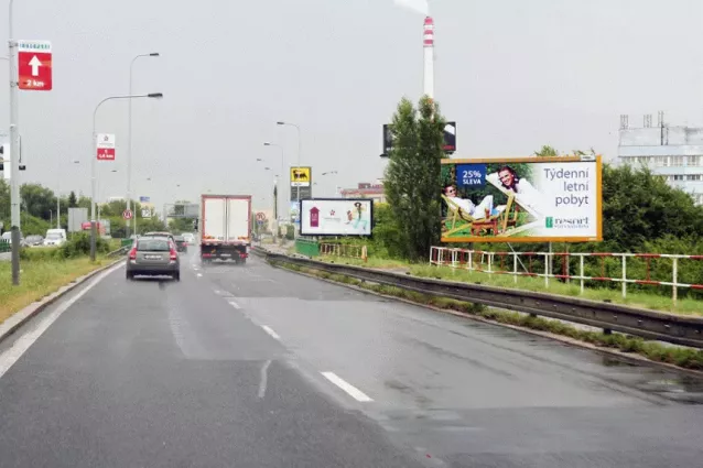 Průmyslová /Objízdná, Praha 9, Praha 14, billboard