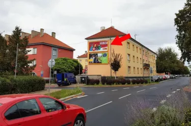 Nádražní /Okružní BILLA, Lovosice, Litoměřice, billboard