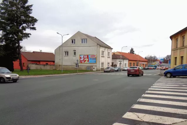 Masarykova/Dusíkova, Čáslav, Kutná Hora, billboard
